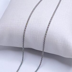 Tornozeleira Fio Pipoca envelhecido 24cm Prata 925