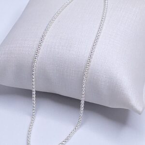 Tornozeleira Fio Pipoca 25cm Prata 925