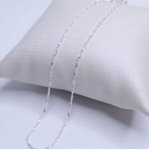 Tornozeleira Fio torcido 1,0mm 24cm Prata 925