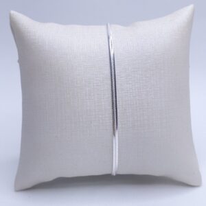 Pulseira Lacraia achatada 2mm 18cm Prata 925