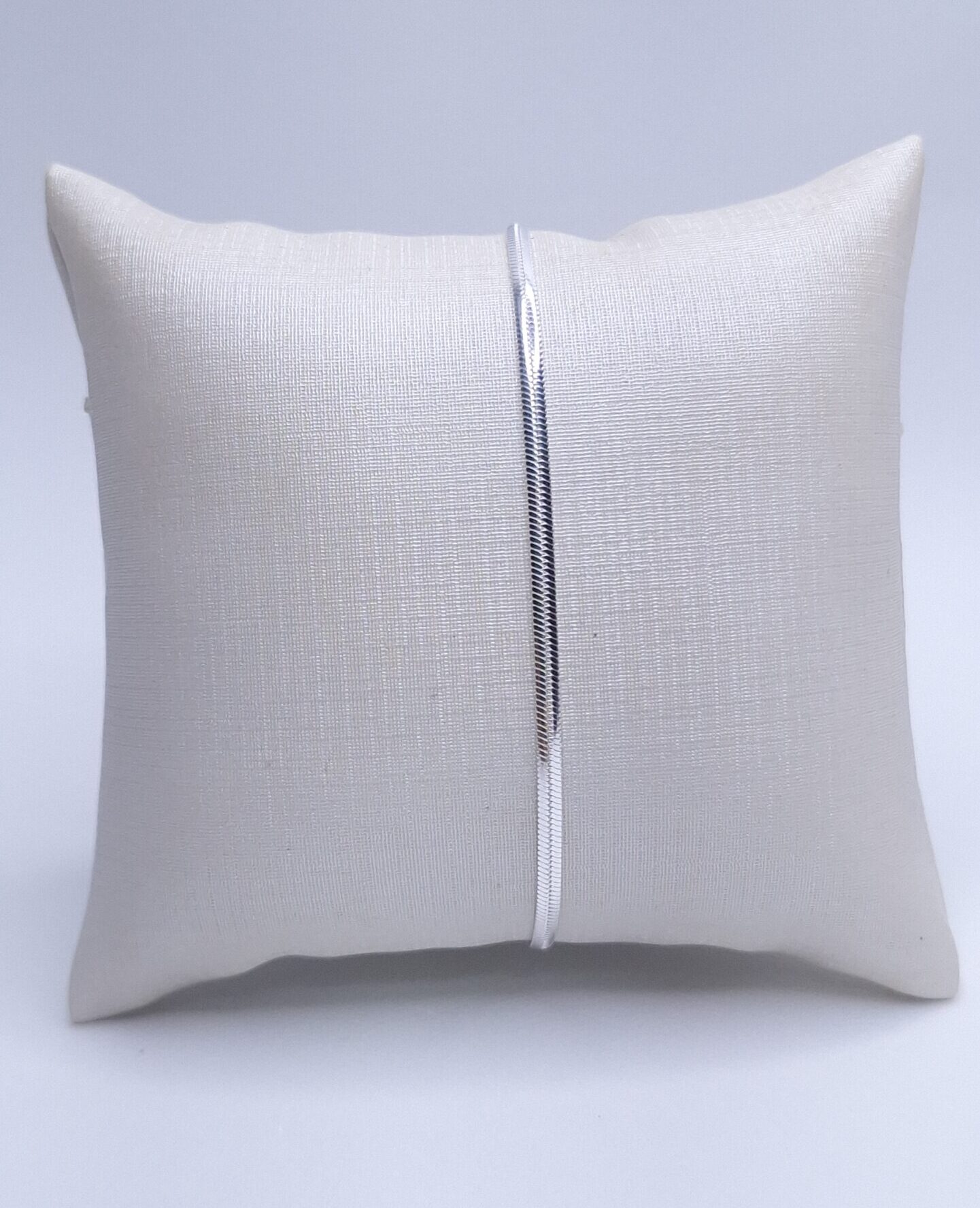 Pulseira Lacraia achatada 2mm 18cm Prata 925