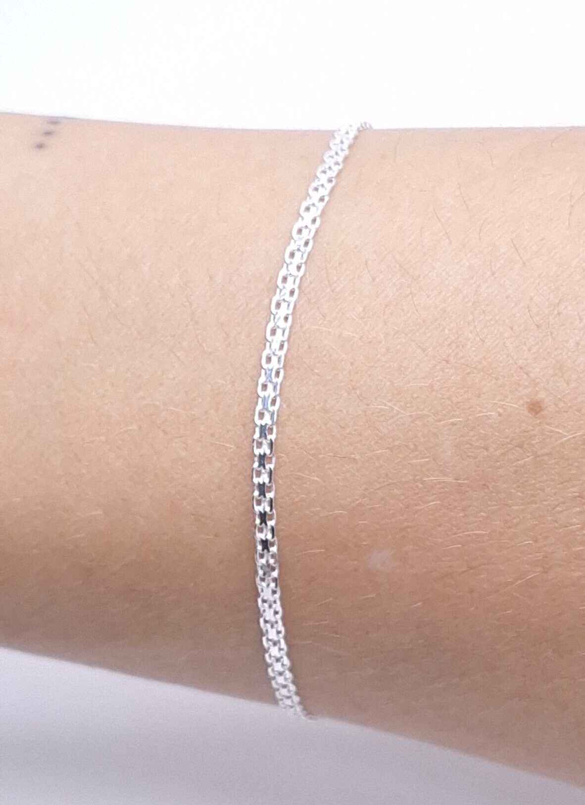 Pulseira Bismark 18cm Prata 925