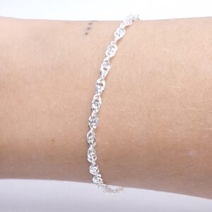 Pulseira Singapura 19cm Prata 925