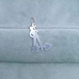 Pingente Academia/Crossfit 2cmx1,4cm Prata 925