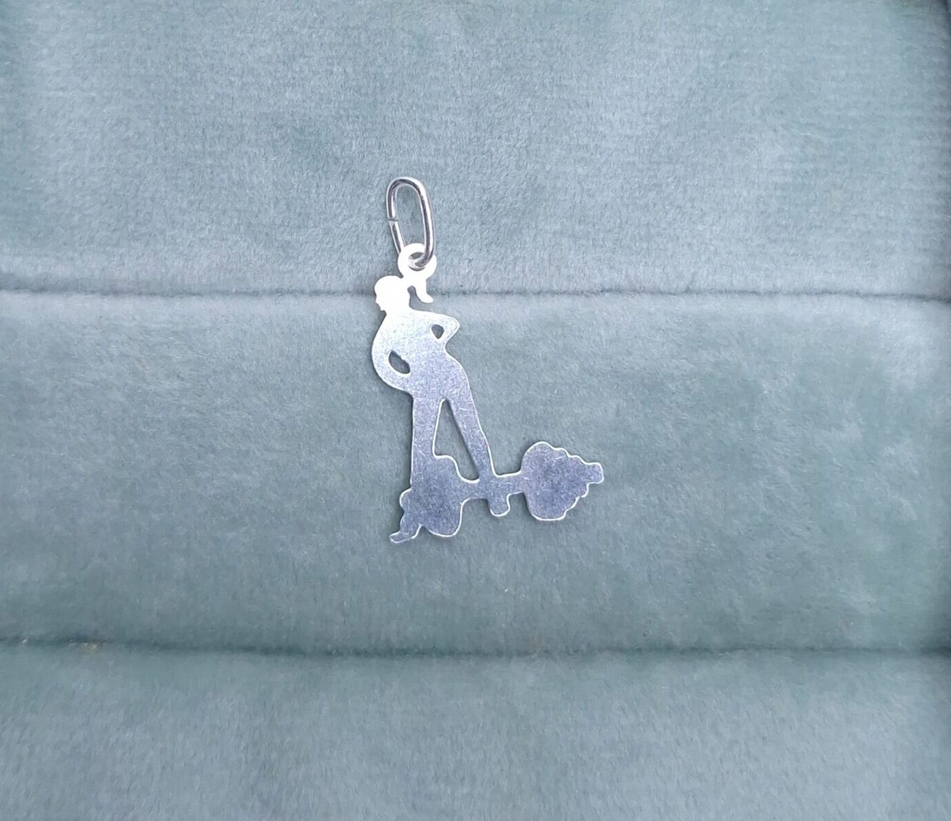 Pingente Academia/Crossfit 2cmx1,4cm Prata 925