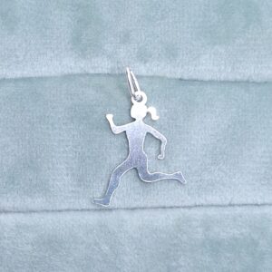 Pingente Corredora 2cmx1,6cm Prata 925