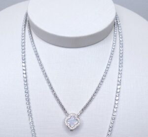 Colar Chocker Riviera zircônia 2mm 31cm com extensor de 8cm Banho de Ouro 18k