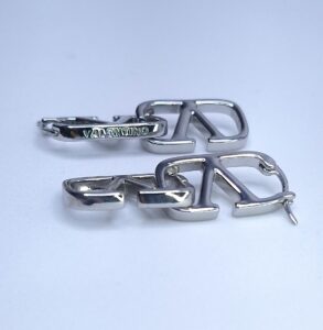 Brinco Argola Valent. inspiração alta joalheira B. Ródio