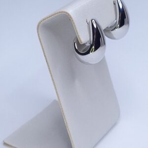 Brinco Gota Lisa 22mm B. Ródio