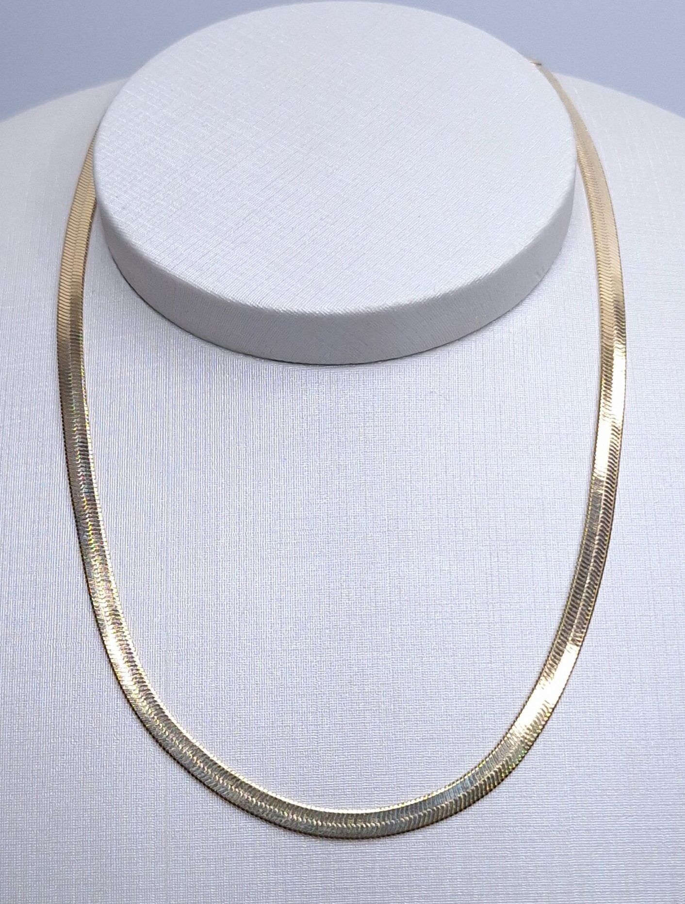 Colar Fita Lisa 4mm 35/40cm Duo Banho de Ouro 18k