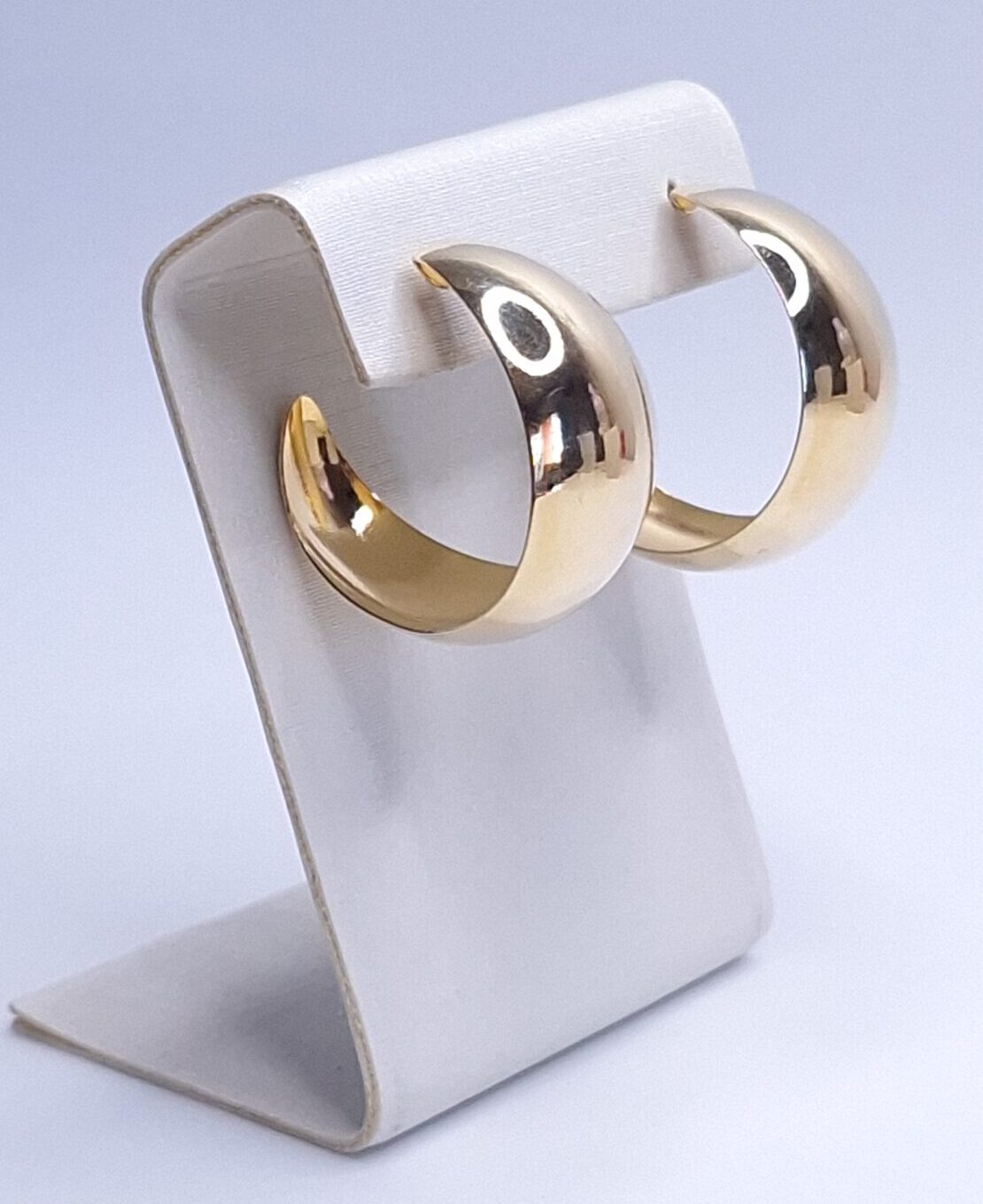 Brinco Argola Bold Acetinada 32mm B. Ouro 18k