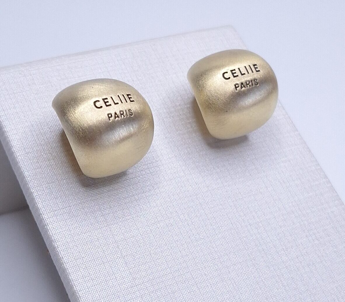 Brinco Argola Esfera Bold Acetinada Insp. Alta Joalheria 18mm B. Ouro 18k Branco