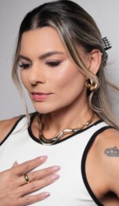 Colar Chocker Orgânico 40/50cm Banho de Ouro 18k