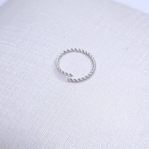 Piercing argolinha torcida 6mm nariz/helix Prata 925