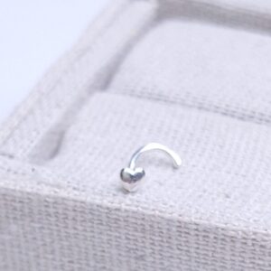 Piercing coração liso nariz Prata 925