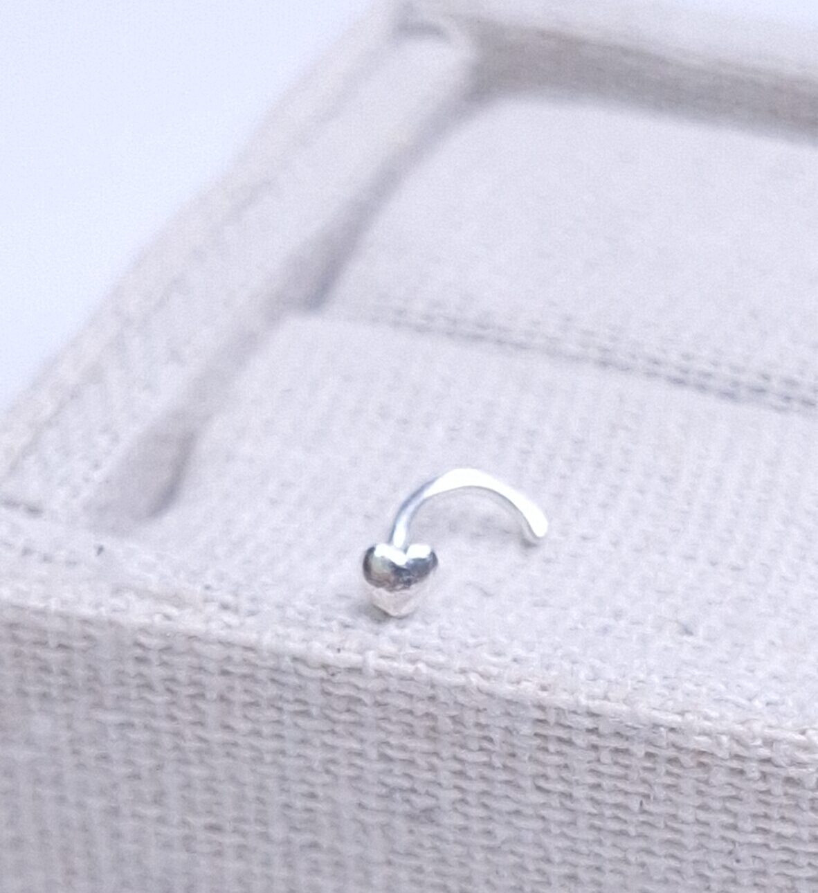 Piercing coração liso nariz Prata 925