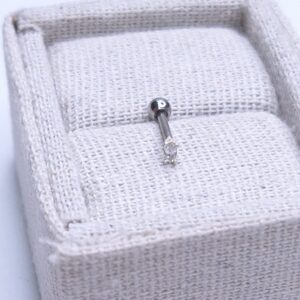 Piercing Ponto De Luz Haste 6mm Pedra 2mm Micro Ponto