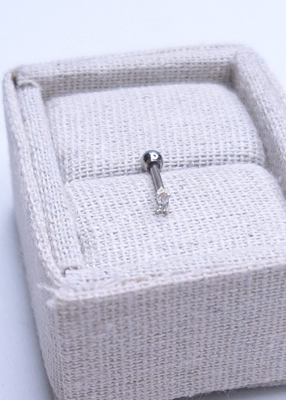 Piercing Ponto De Luz Haste 6mm Pedra 2mm Micro Ponto