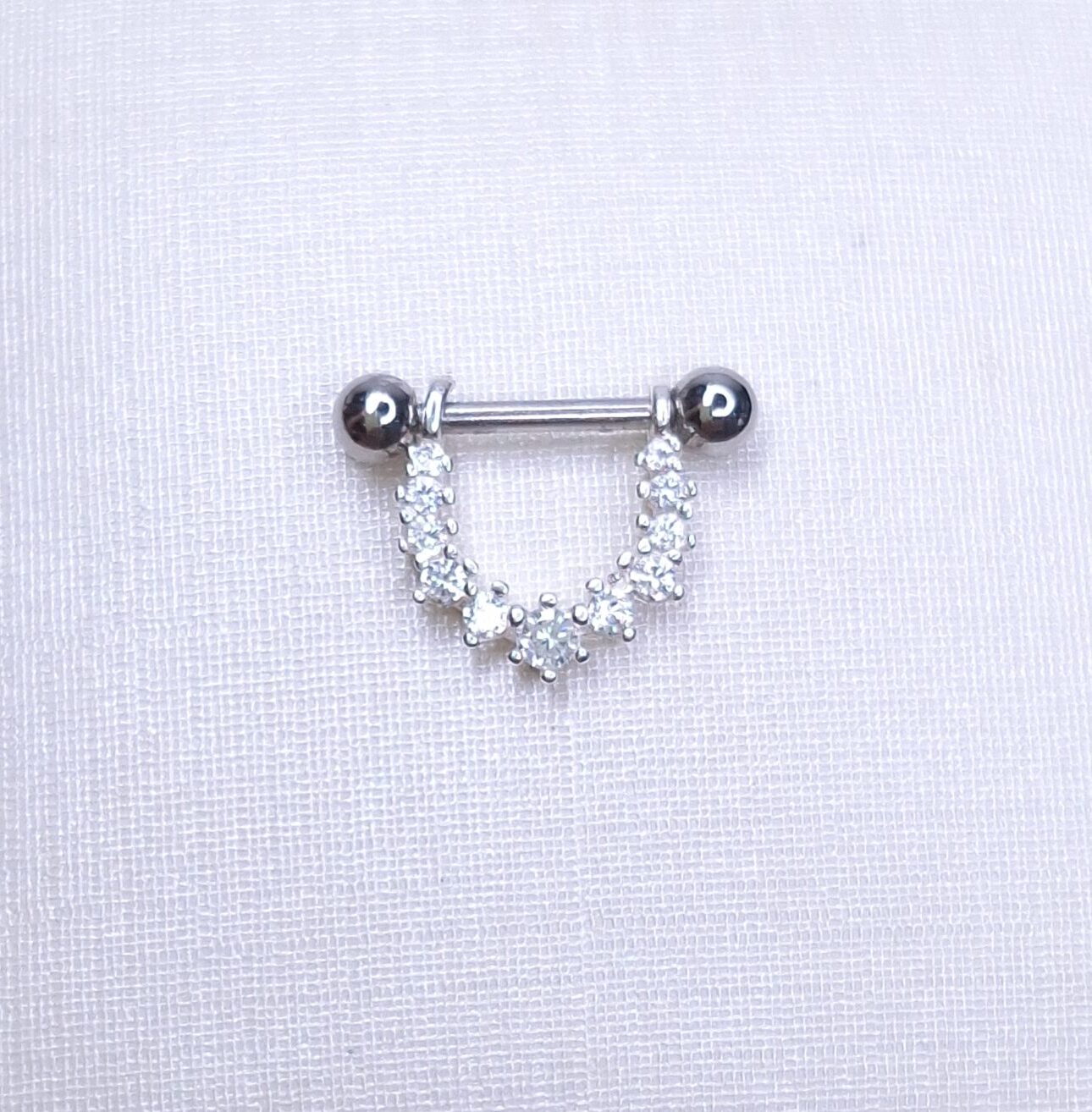 Piercing para hélix 10mm Prata 925