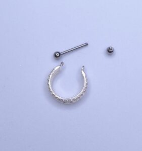 Piercing para conch 10mm Prata 925