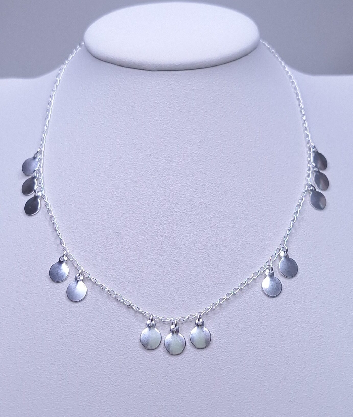 Chocker colar medalhas 35+3cm Prata 92500008SER