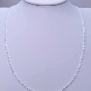 Corrente 2x1 elo trabalhado 45cm Prata 925