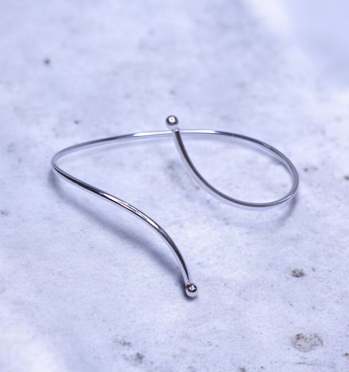 Bracelete fio redondo regulável Prata 925