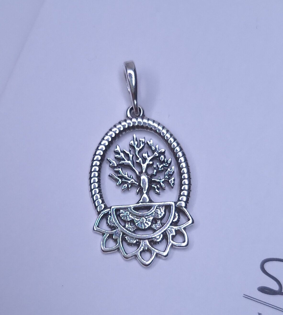 Pingente árvore da vida 2,3x1,5cm Prata 925