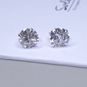 Brinco Ponto de luz Zirconia 9mm Prata 92