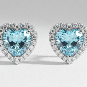 Brinco princesa coração zircônia color cravejado Prata 925