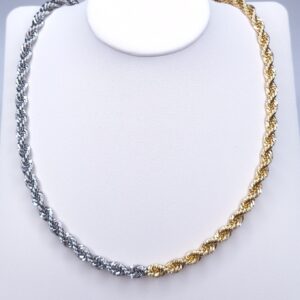 Colar Chocker cordão baiano duo B. Ródio