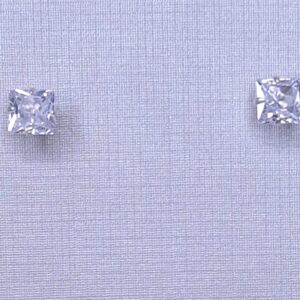 Brinco Solitário Carré Ponto de Luz 5mm Prata 925