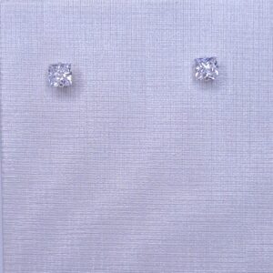 Brinco Solitário Carré Ponto de Luz 4mm Prata 925