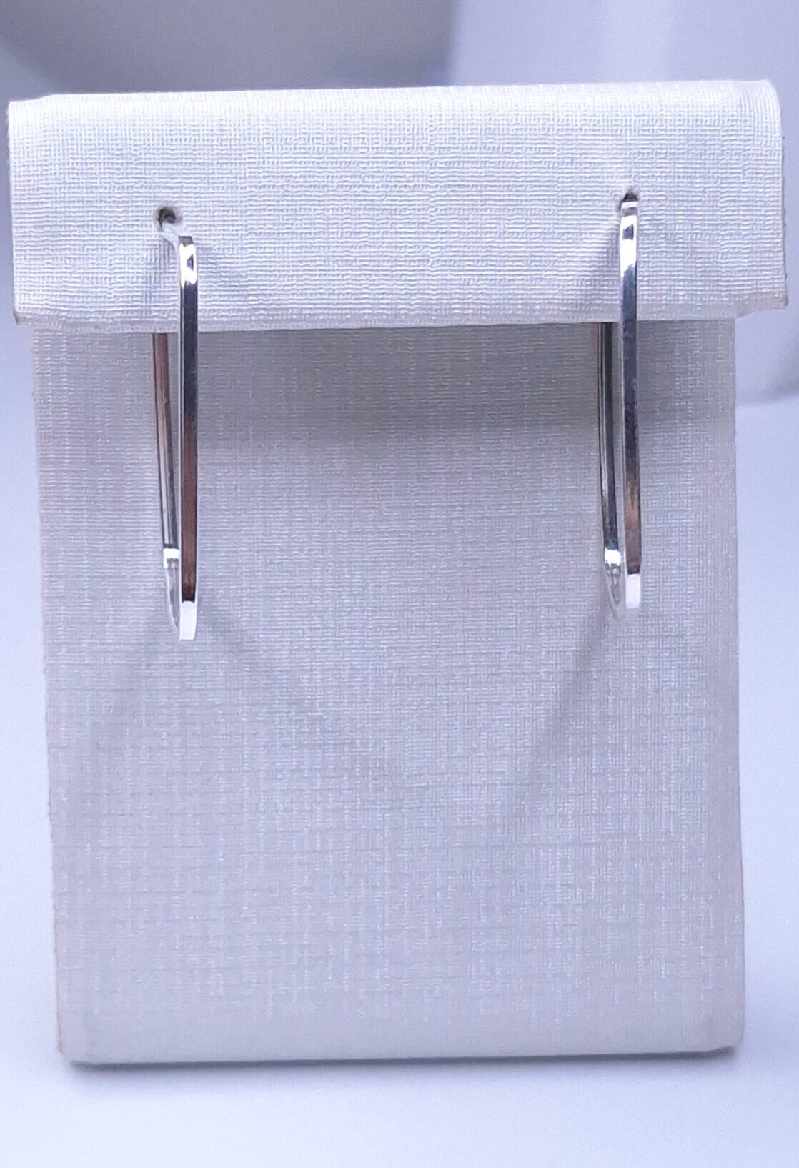 Brinco Argola Fio Quadrado de encaixe 3cm Prata 925