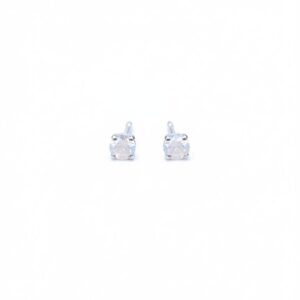 Brinco Solitário Furta Cor Ponto de Luz 3mm Prata 925