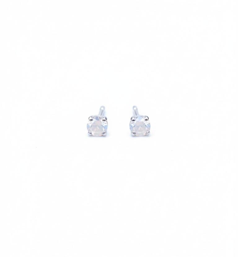 Brinco Solitário Furta Cor Ponto de Luz 3mm Prata 925