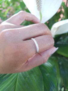 ANE - Anel aparador cravejado Prata 925