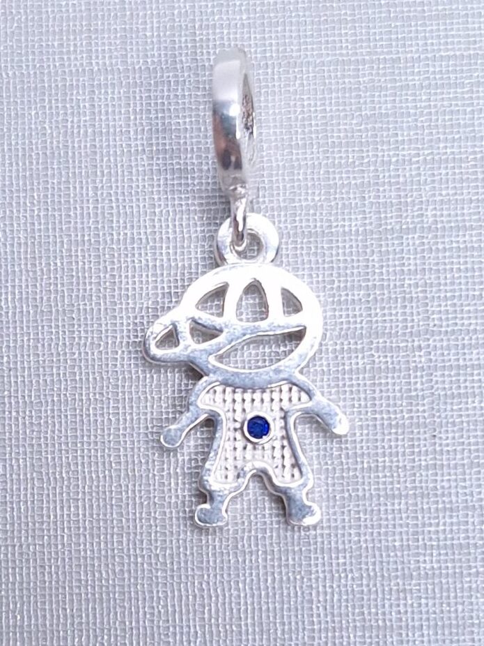 Berloque Menino 12x0,8mm Prata 925